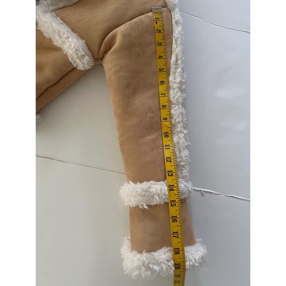 Altar d State Faux Fur Cropped Coat Women XS Tan Snow Winter Cozy Outdoor - Picture 8 of 11